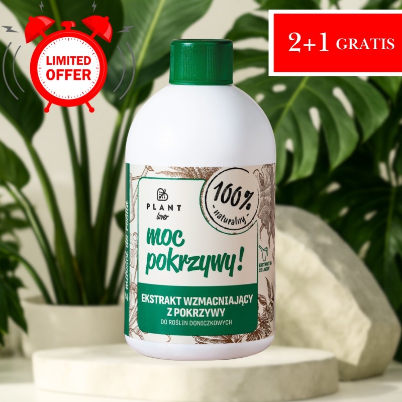 Moc pokrzywy - skoncentrowany nawóz z pokrzywy - 500 ml 